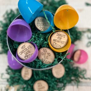 Product image and link for  30 Larger Round Easter Egg Tokens Large Round