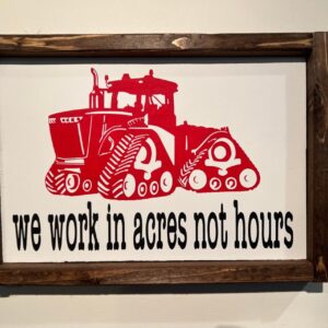 Product image and link for  ***READY TO SHIP***We work in acres not hours (Large Track Tractor)