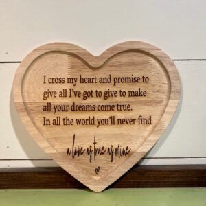 Product image and link for  **READY TO SHIP** I cross my heart Bamboo Wood Decor
