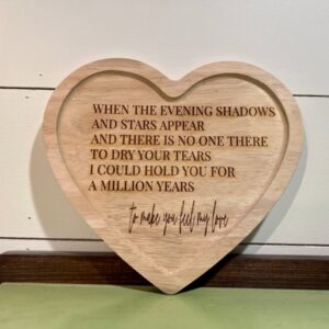 Product image and link for  **READY TO SHIP** To make you feel my love heart bamboo wood decor