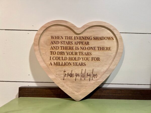 Product image and link for  **READY TO SHIP** To make you feel my love heart bamboo wood decor