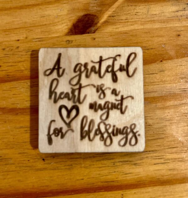 Product image and link for  **READY TO SHIP** * Magnet *A grateful heart is a magnet for blessings
