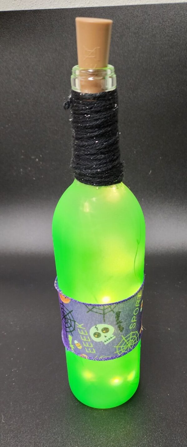 Product image and link for  Lighted Wine Bottle – Green