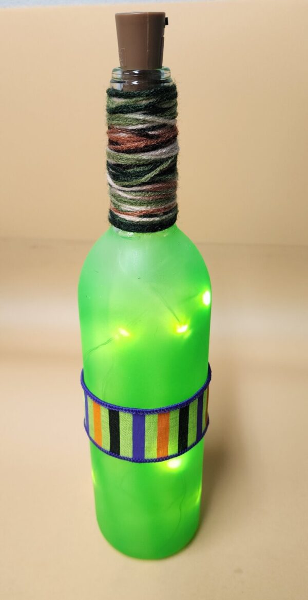 Product image and link for  Lighted Wine Bottle – Green