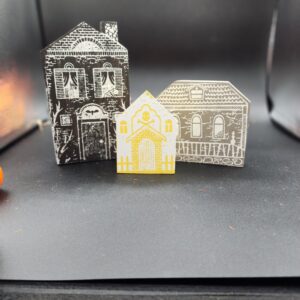 Product image and link for  Tier Tray Haunted Houses- Set of Three