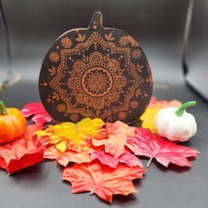 Product image and link for  Wood Pumpkin