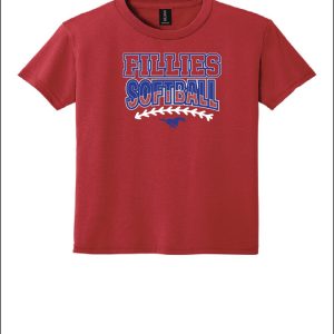 Product image and link for Fillies Softball Youth T-shirt