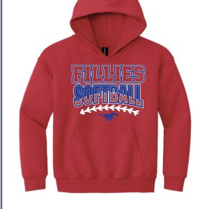 Product image and link for Fillies Softball Youth Hoody