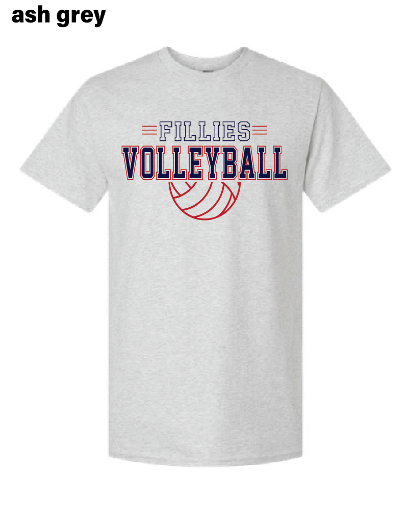 Product image and link for Fillies Highschool Volleyball Fan Shirts