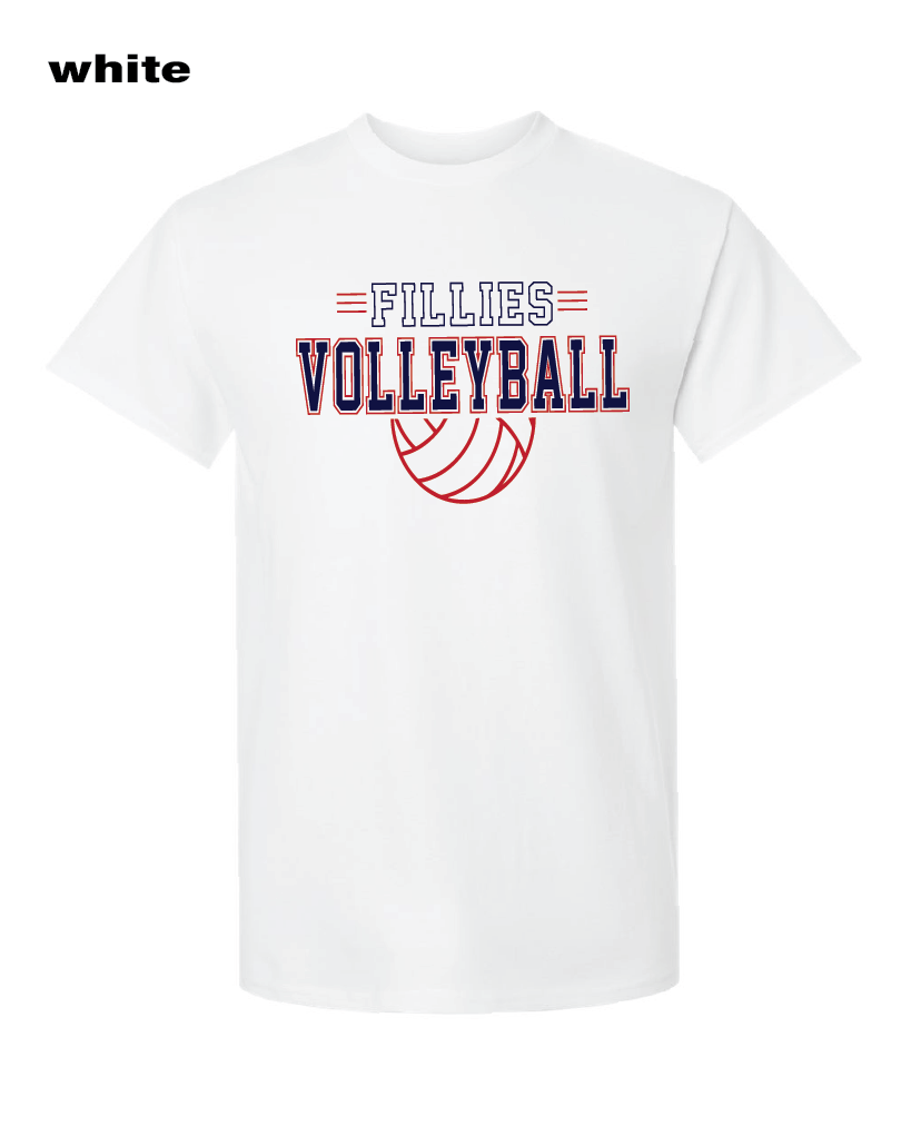Product image and link for Fillies Highschool Volleyball Fan Shirts